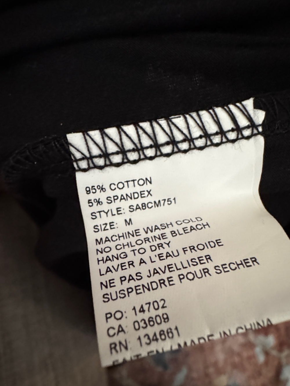 Birch Black Casual Dress with Gray Pockets 3/4 Sleeve Jersey Shift Size Large - Picture 6 of 6